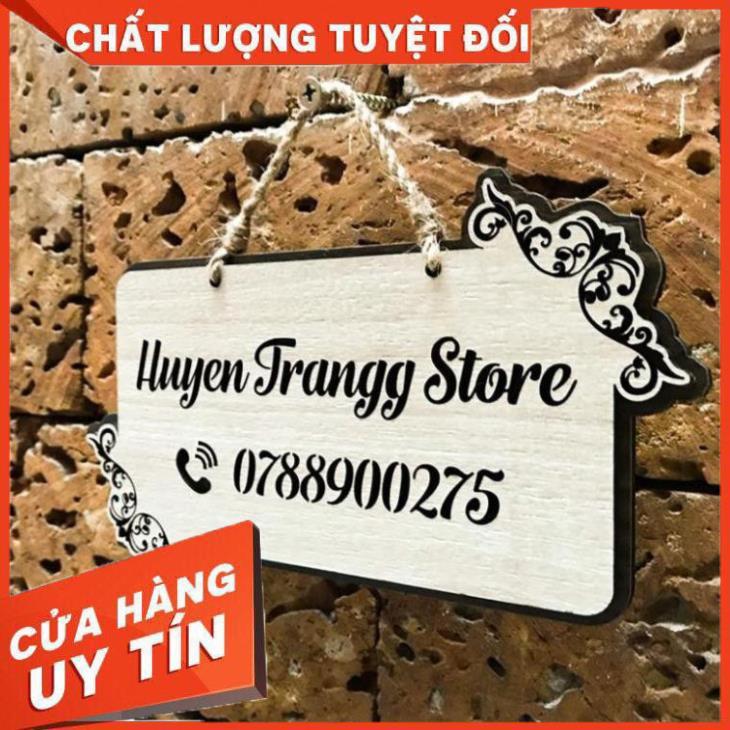 Bảng Hiệu Gỗ Tên Shop sử dụng trang trí chụp ảnh bán hàng Onlne