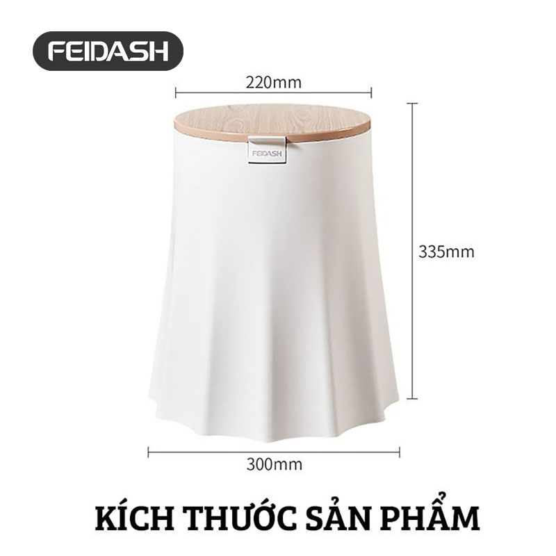 Thùng Rác Gia Đình Hình Gốc Cây Nắp Vân Gỗ Dễ Thương FEIDASH TG3700 - Thiết kế độc đáo mới lạ tạo điểm nhấn cho không gian gia đình bạn - Đáy thùng rác to giúp đứng vững chãi không lo bị đổ bởi lực tác động - Cấu tạo 2 lớp tháo rời dễ dàng vệ sinh hơn