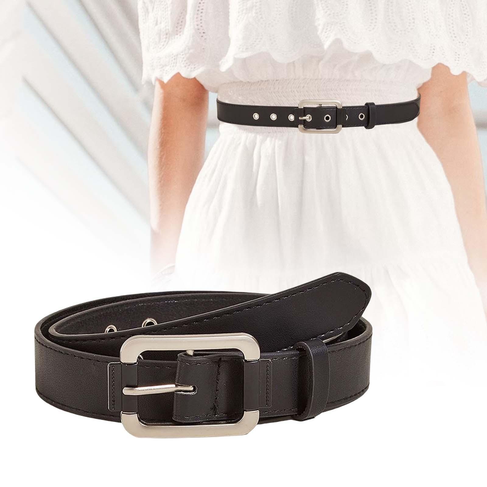 Men Pin Buckle Waist Belt PU Leather Fashion for Coats Daily wearing Street
