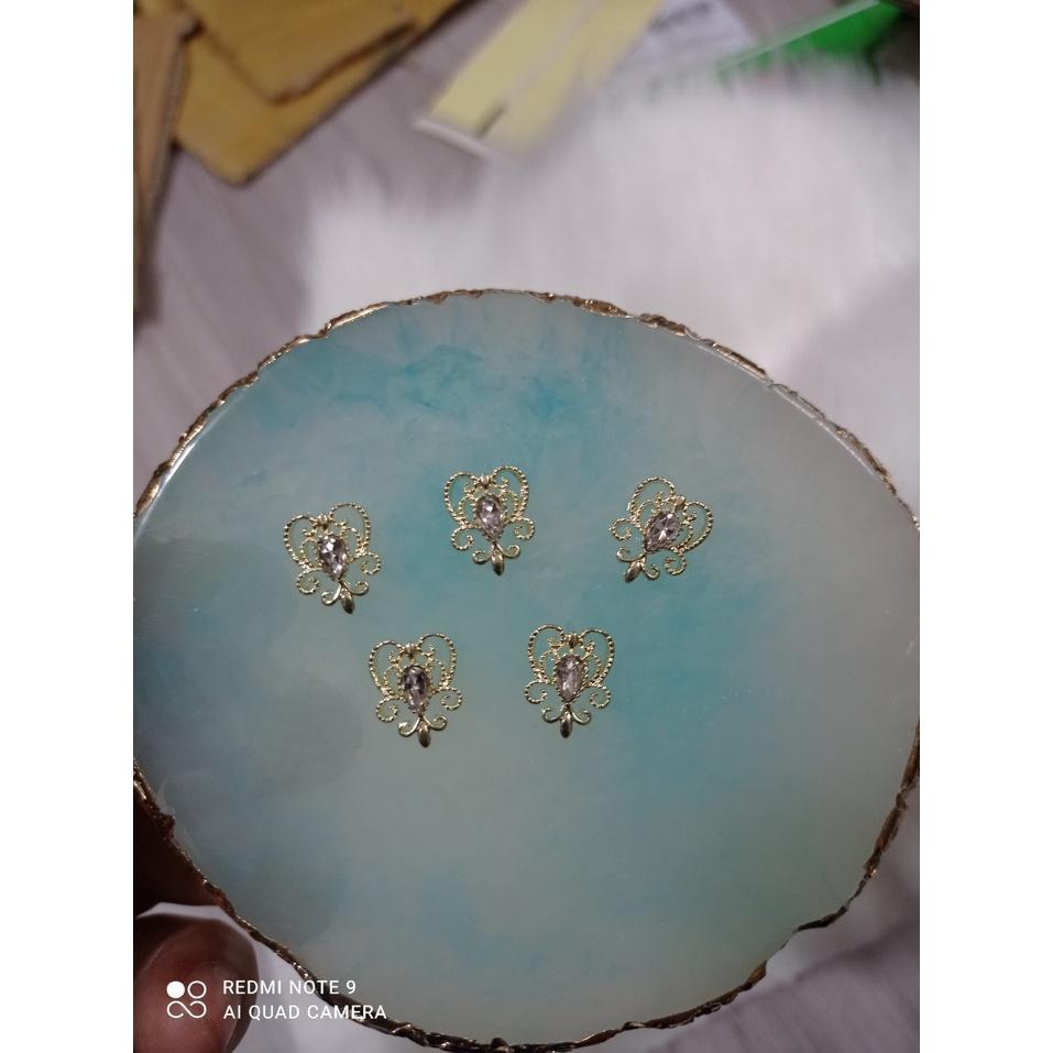 Charm đá hình giọt nước, charm đá gắn móng