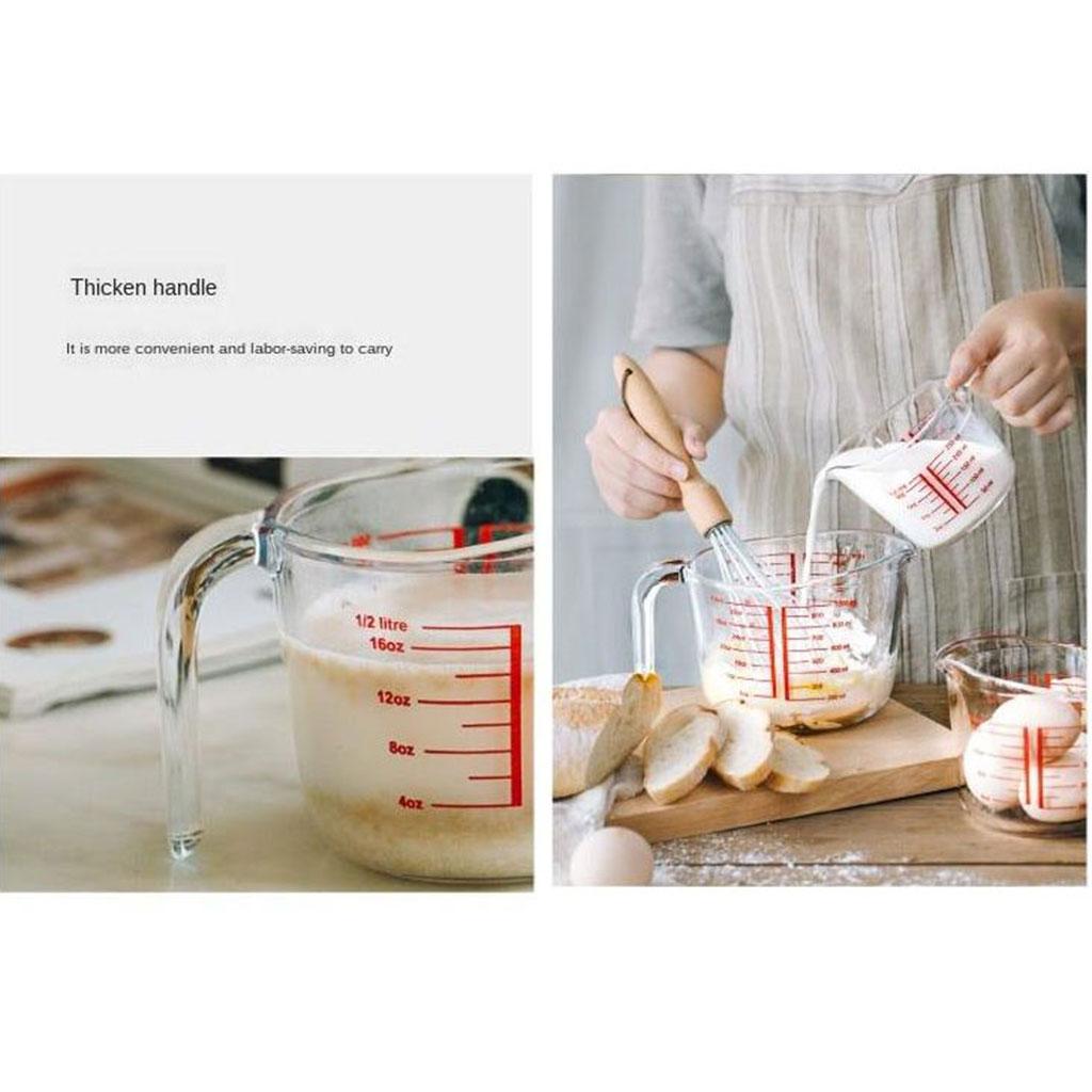 Glass Measuring Cup with Scale Cream Milk Measuring Cup Kitchen Baking Tool