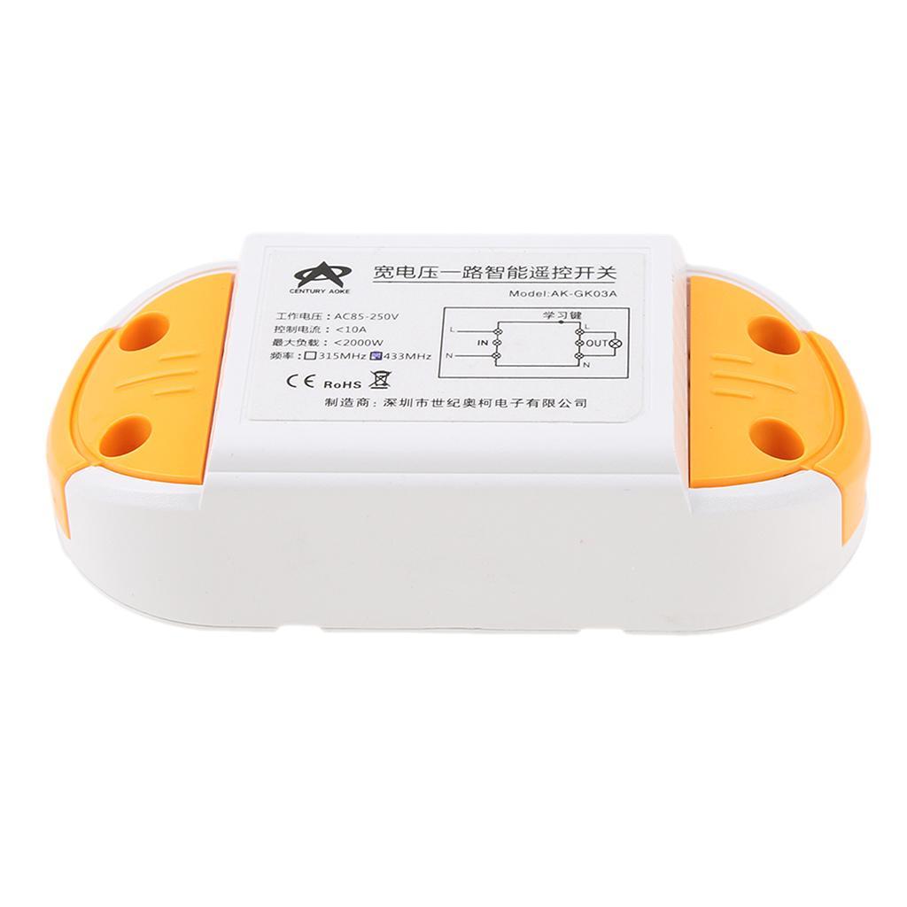 1pcs 315Mhz Wireless Remote Control Switch AC85 - 250V Relay Receiver Module