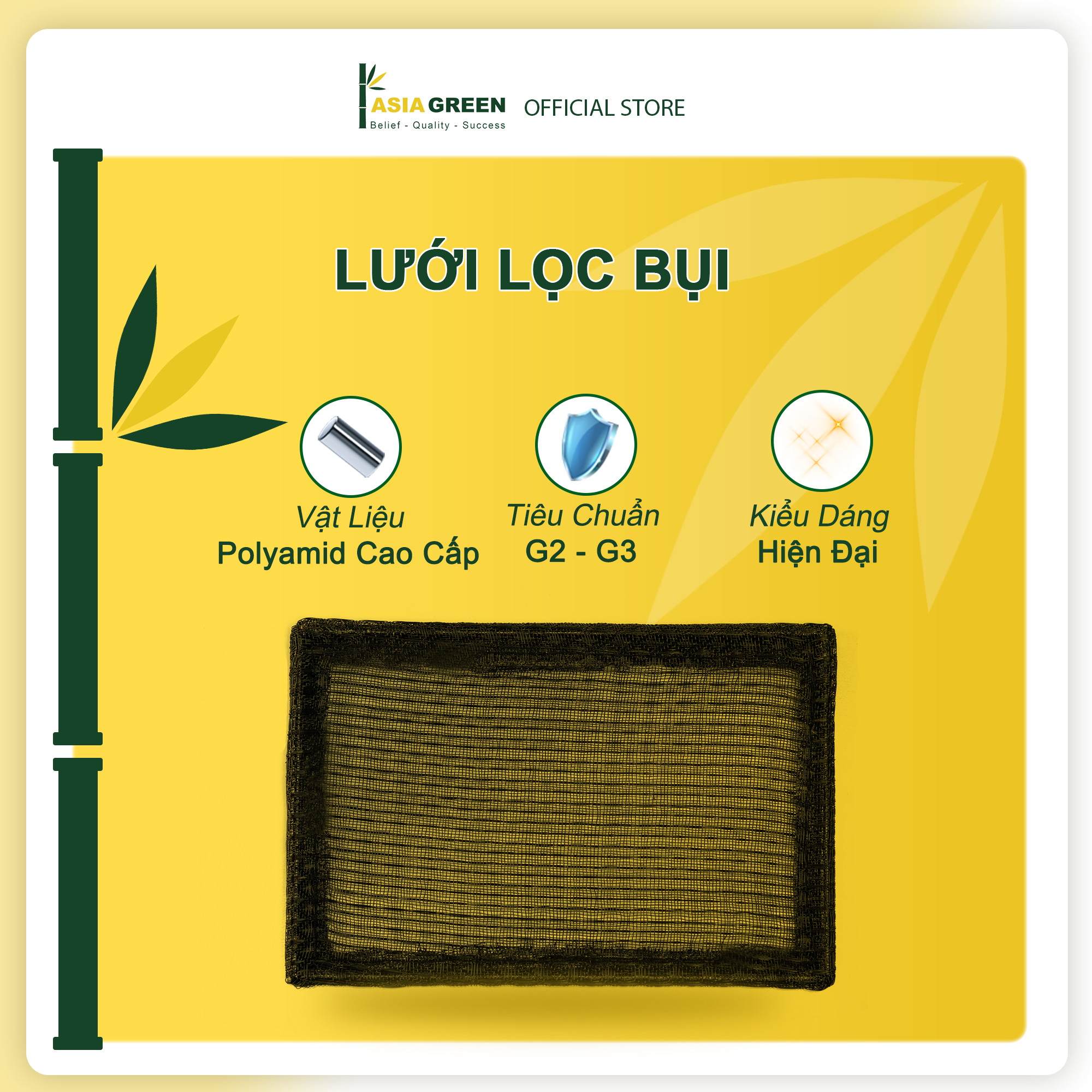 Lưới Lọc Bụi, Ngăn Bụi Bẩn Và Côn Trùng, Dễ Dàng Vệ Sinh, Chính Hãng ASIA GREEN ( Giá bao gồm VAT)