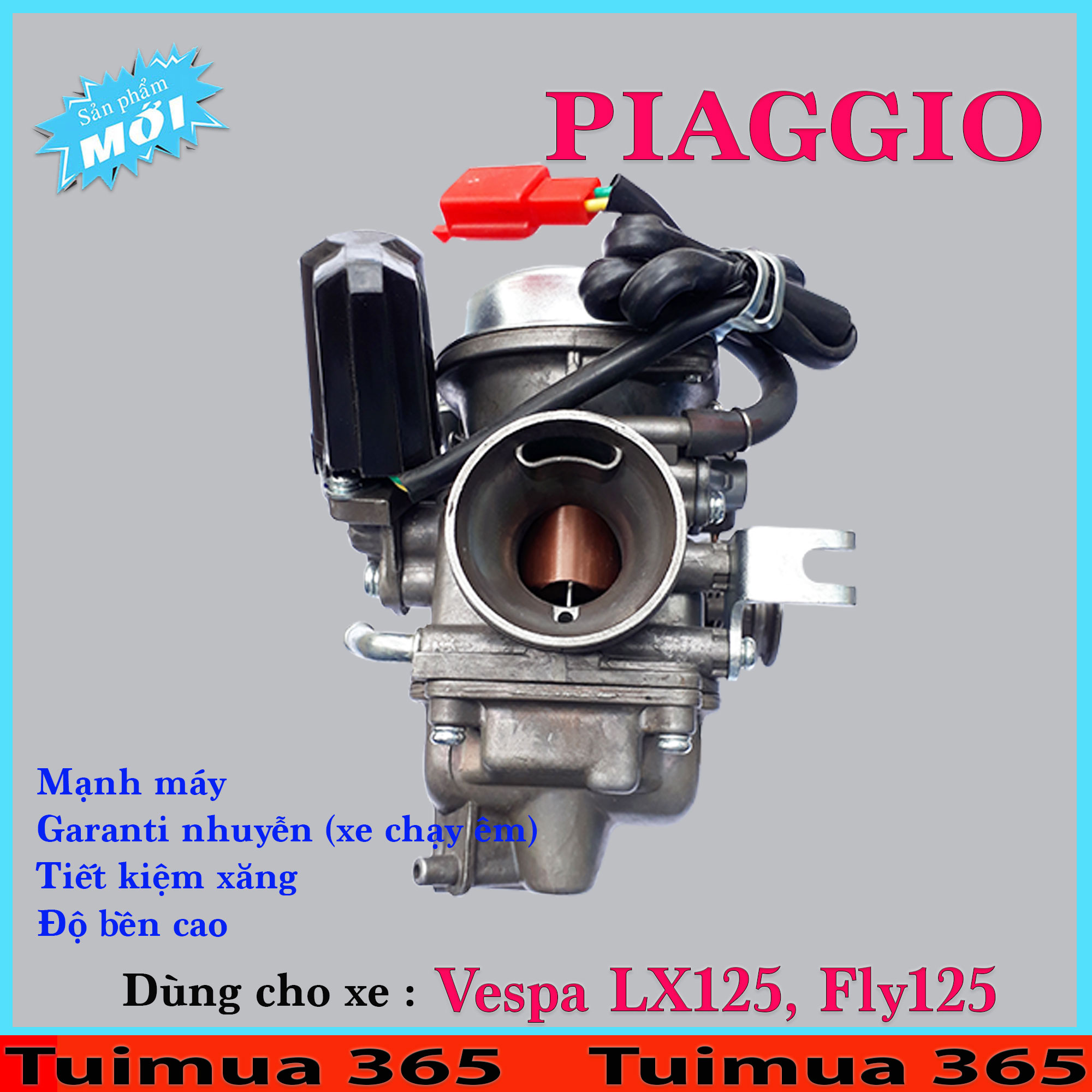 Bình Xăng Con (Bộ Chế Hòa Khí ) dành cho Vespa LX125, Fly125