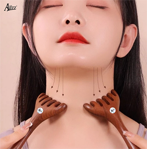 Lược Gỗ Đàn Hương 1 Đầu Chải Massage Da Đầu Al14397