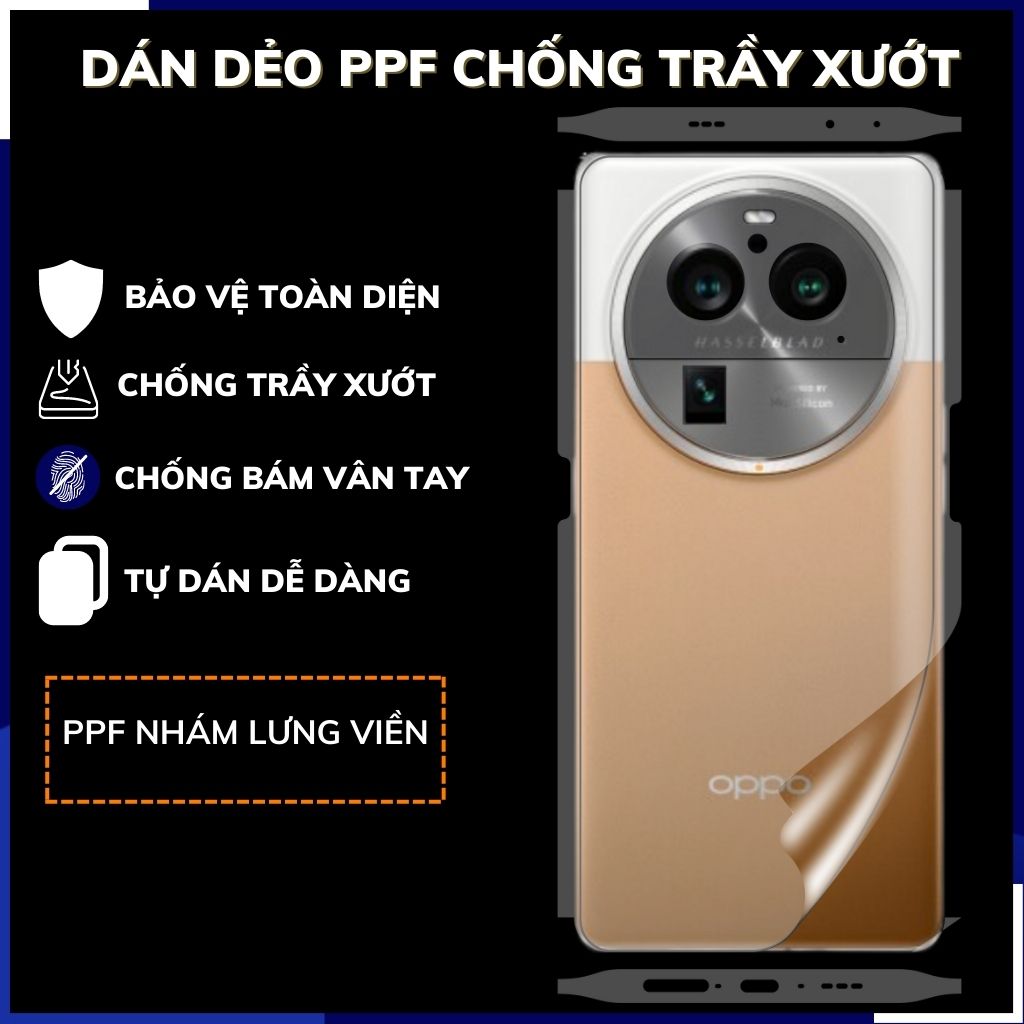 Dán dẻo ppf find x6 pro trong suốt hoặc nhám chống bám vân tay bảo vệ camera mua 1 tặng 1 phụ kiện điện thoại huỳnh tân store