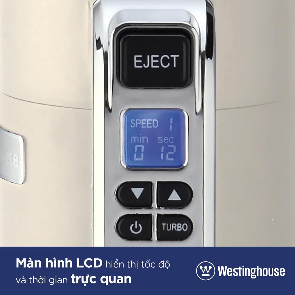 Máy Đánh Trứng, Trộn Bột Cầm Tay Westinghouse, Máy Tạo Bọt Cafe, Công Suất 350W, 6 Tốc Độ, Màn Hình Led, Nhập Mỹ
