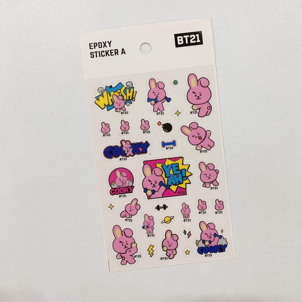 Tấm Sticker BT21 Dễ Thương - Hình Dán BTS