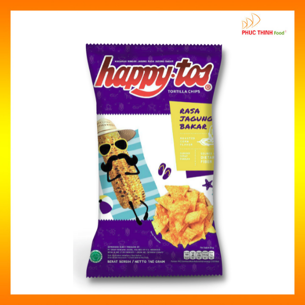 Snack Happy Tos Bắp Vị Bắp Nướng Gói 140g