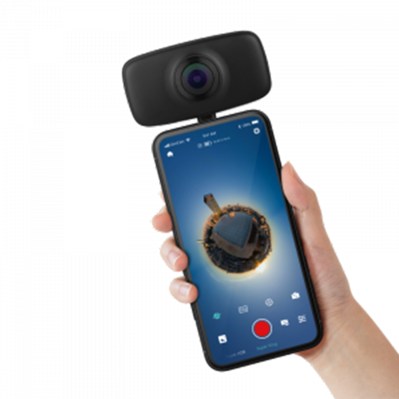 Qoocam Vui nhộn Vẻ ngoài bắt mắt KanDao Mini Sports Hd Travel 360vr Quay phim 4k Camera ổn định hình ảnh điện tử Màu sắc: Đen cổ điển
