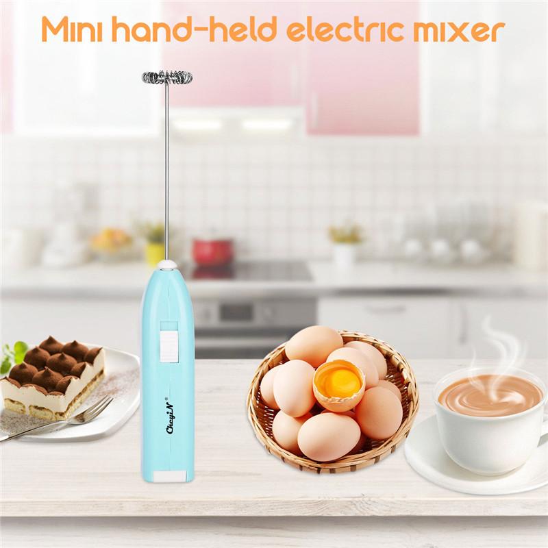 3 Mini Máy Xay Thực Phẩm Phối Điện Trứng Đồ Uống Bọt Sữa Sữa Rửa Mặt Foamer Đánh Trộn Khuấy Dụng Cụ Nấu Ăn Tay Xay Sinh Tố Ngẫu Nhiên colo