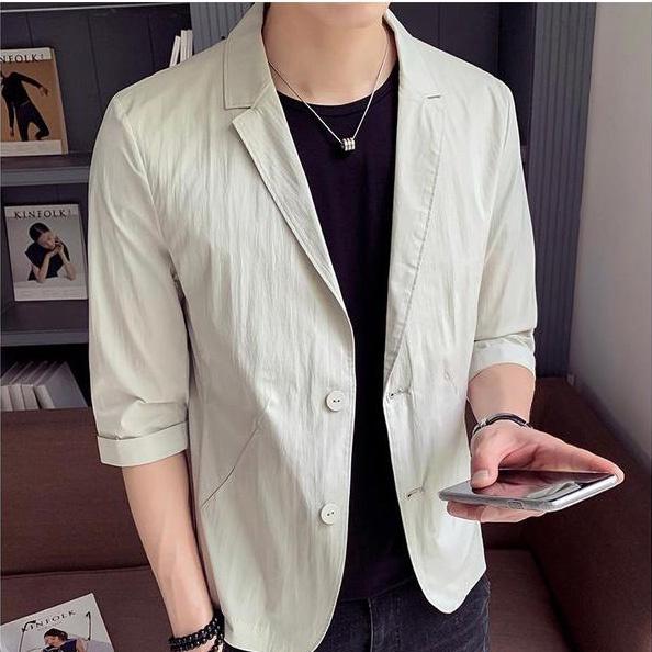 Áo khoác nam thiết kế cổ vest cao cấp và sang trọng, trẻ trung cá tính, áo dày dặn thoáng mát - T8