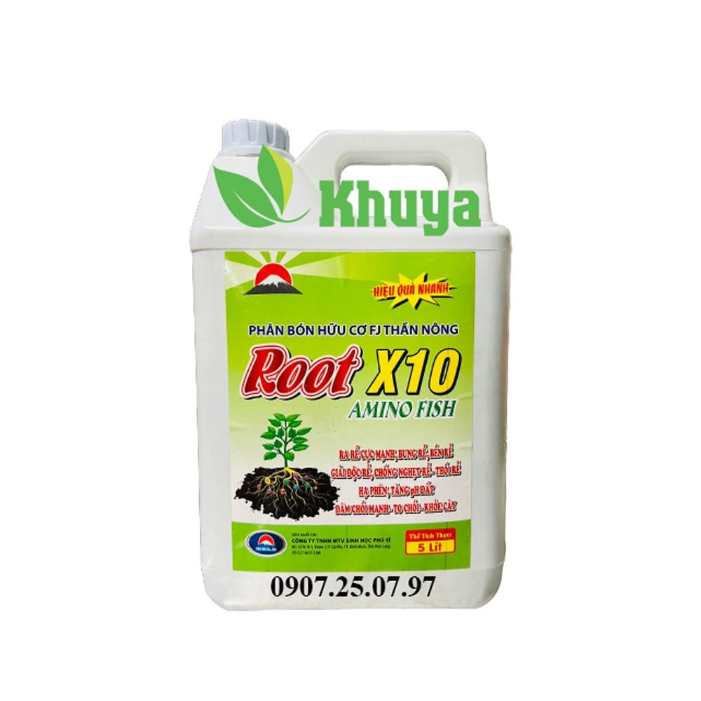 Phân bón hữu cơ Root X10 Amino Fish 5 lít Ra rễ cực mạnh và Đâm chồi