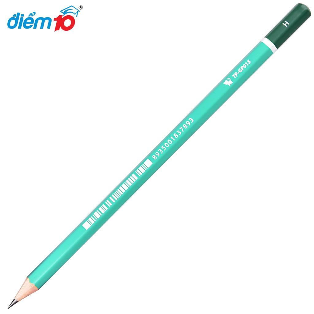 Combo 5 Bút chì gỗ Điểm 10 TP-GP015- Độ cứng H- Bút chì chắc chì đậm