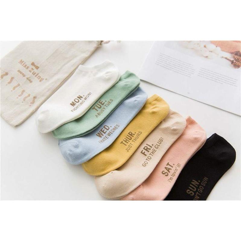 Set 7 đôi tất 7 ngày cho bạn gái loại đẹp