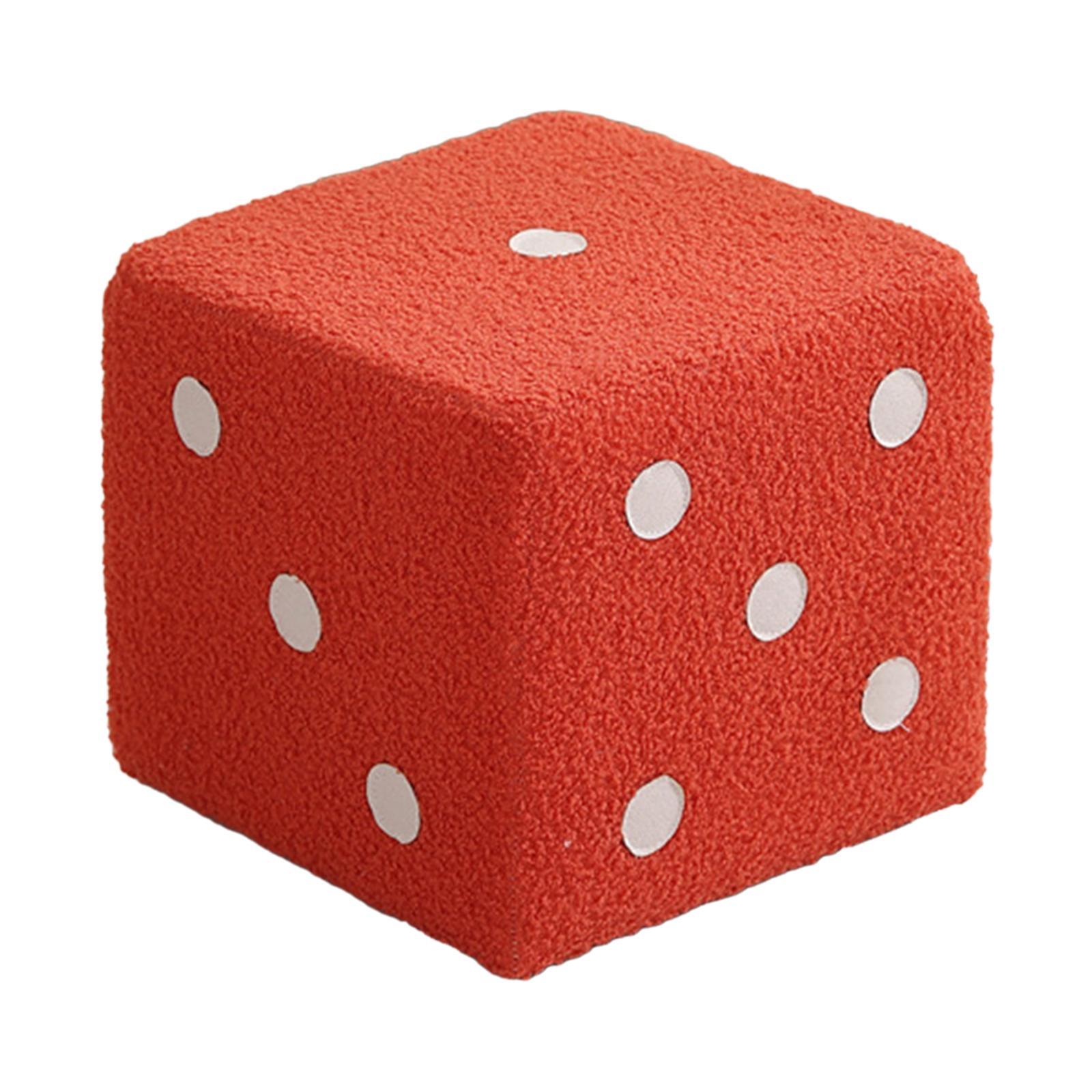 Dice Cubic Foot Stool Small Dice Cube Ottoman for Apartment Entryway Bedside