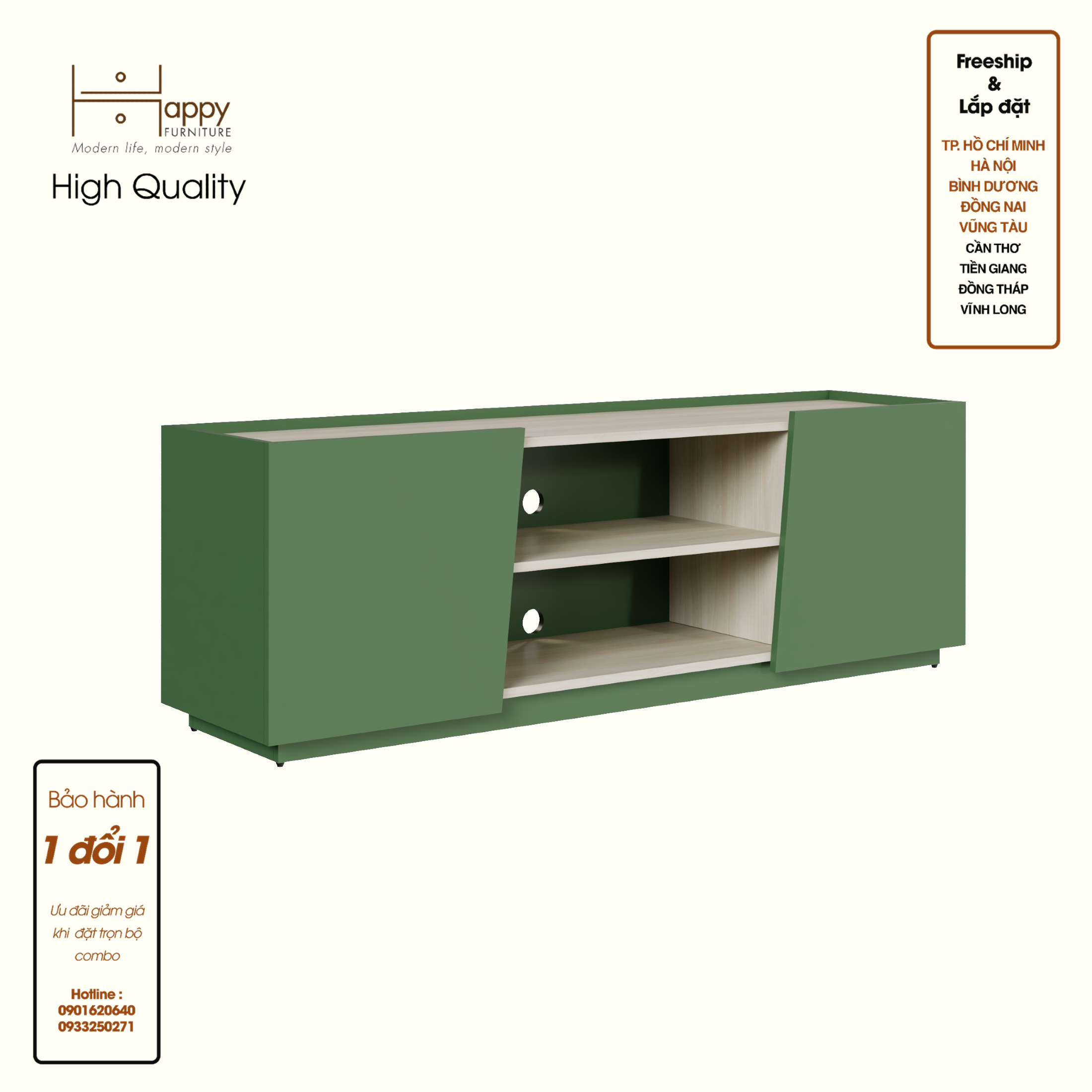 VIGGO, Kệ TV 2 cửa mở, 160cm x 40cm x 54cm , KTV_048