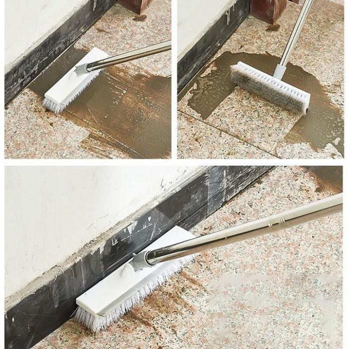 Chổi quét sàn gạt nước 2 đầu tiện lợi dễ điều chỉnh chiều dài, bàn xoay 45 độ - Cây lau nhà