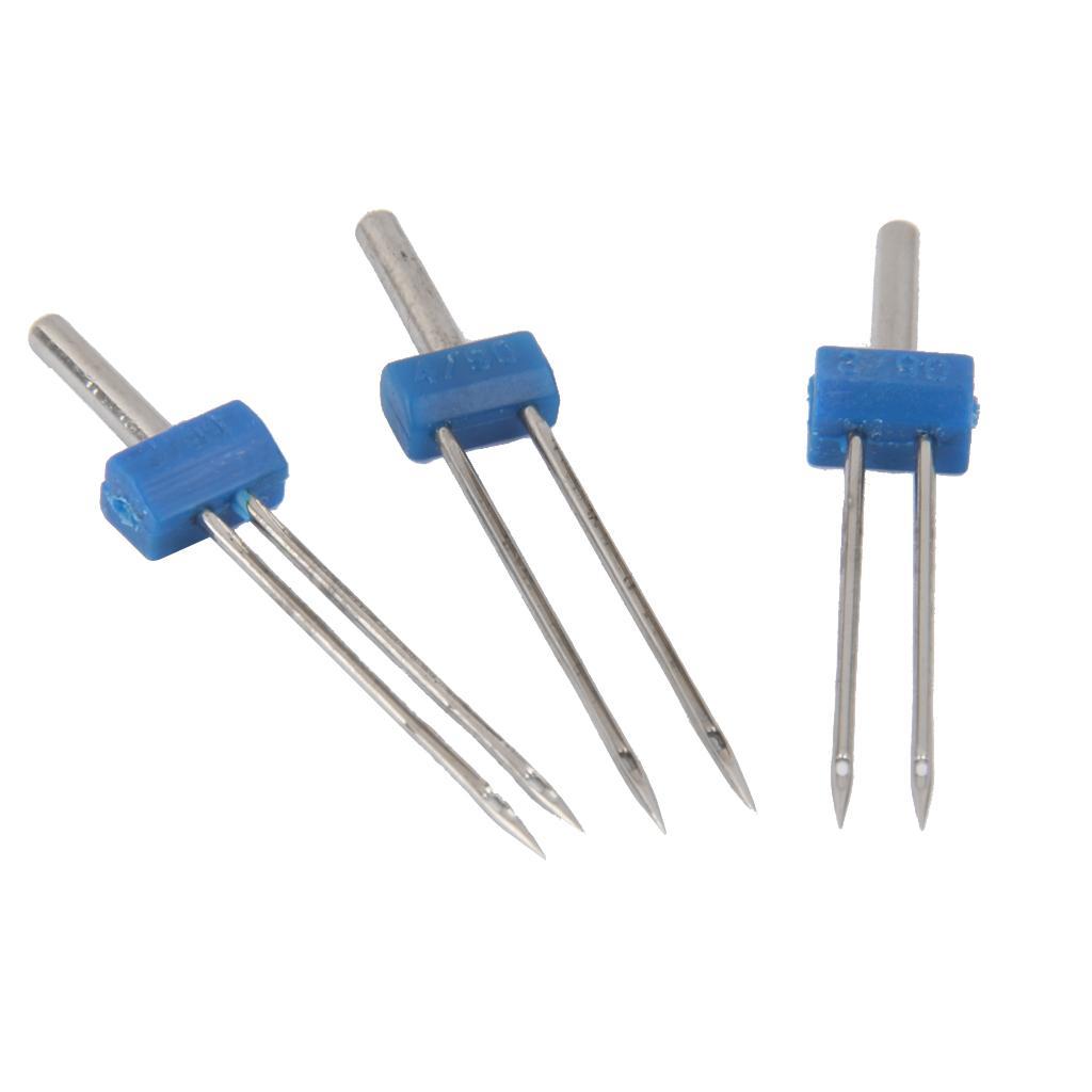 Pack of 3 Double Needles Pins for Domestic Sewing Machine