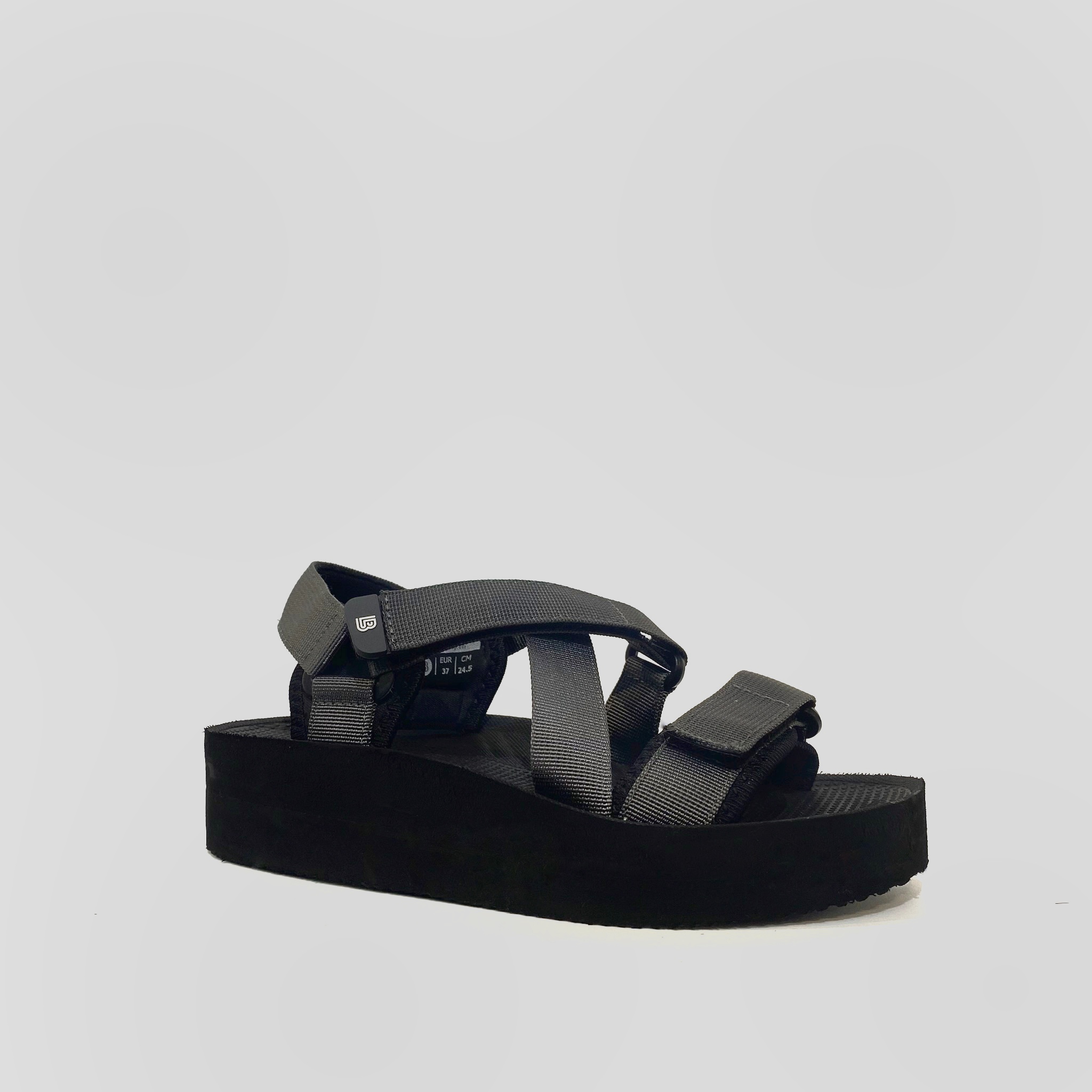 Giày Sandal Nữ The Bily 02W Quai Chéo Đôi - Màu Xám BL02WX