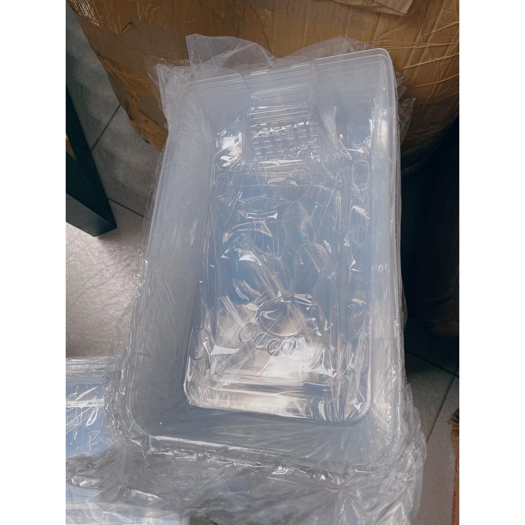 Hộp Đựng Giày Dép Nắp Nhựa Cứng Trong Suốt Có Nắp Đậy Thoáng Khí, Size lớn Chịu Lực 4kg Kích Thước 34 x 24 x 13