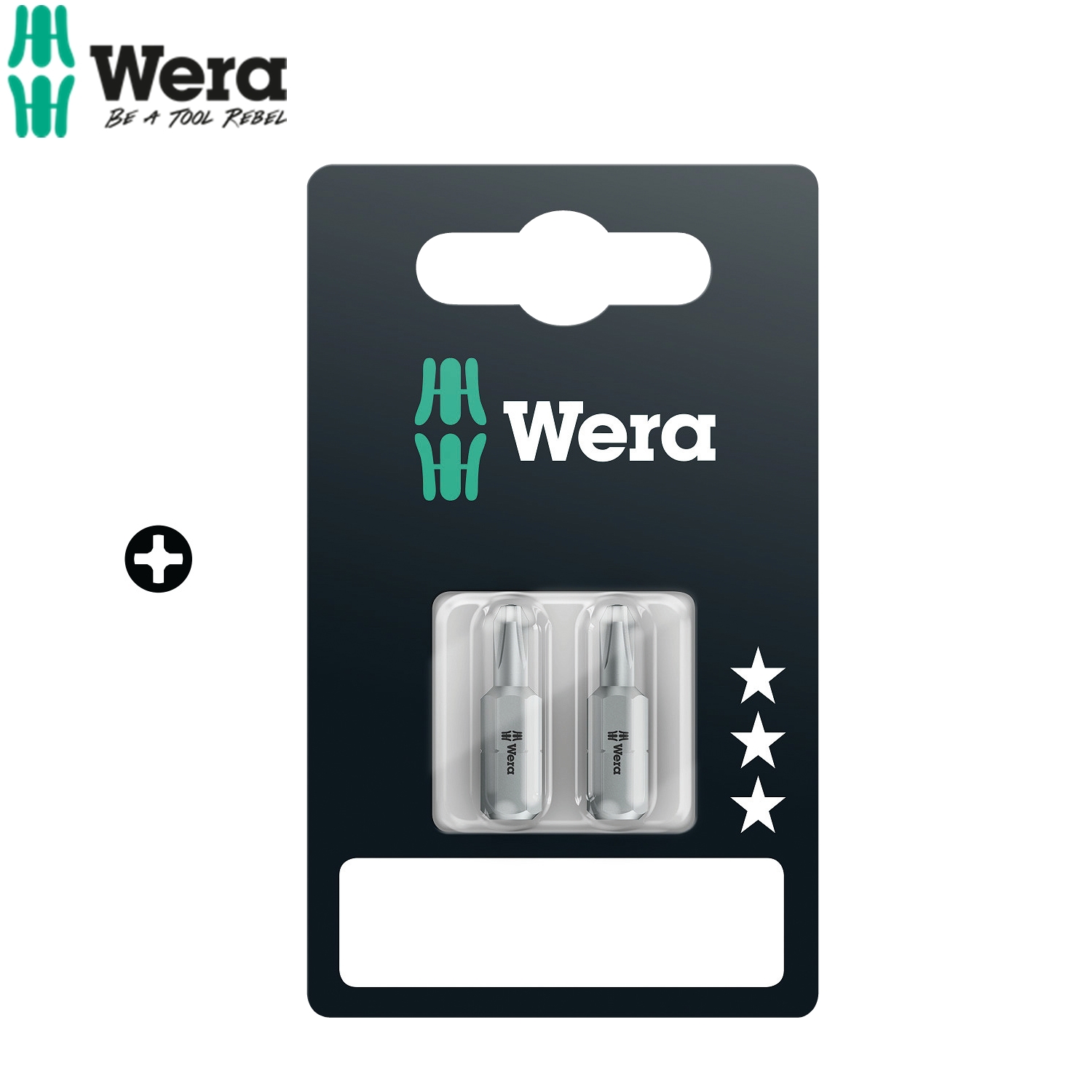 Đầu vít 4 cạnh dài 25mm Wera 05135005001  851/1 RZ PH 2 x 25 mm