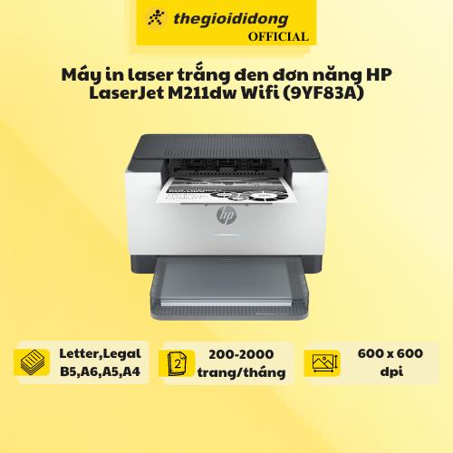 Máy in laser trắng đen đơn năng HP LaserJet M211dw Wifi (9YF83A) - Hàng Chính Hãng