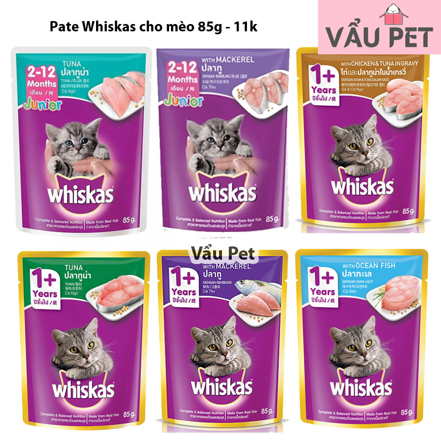 Pate Whiskas cho mèo gói 85g