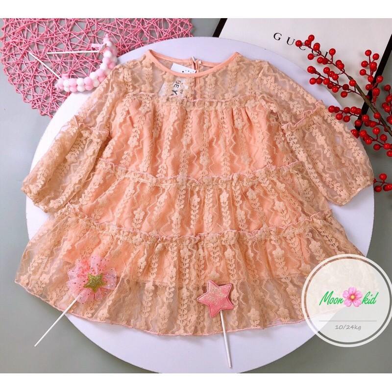 Váy Ren Tiểu Thư Cho Bé Thiết Kế Cao Cấp