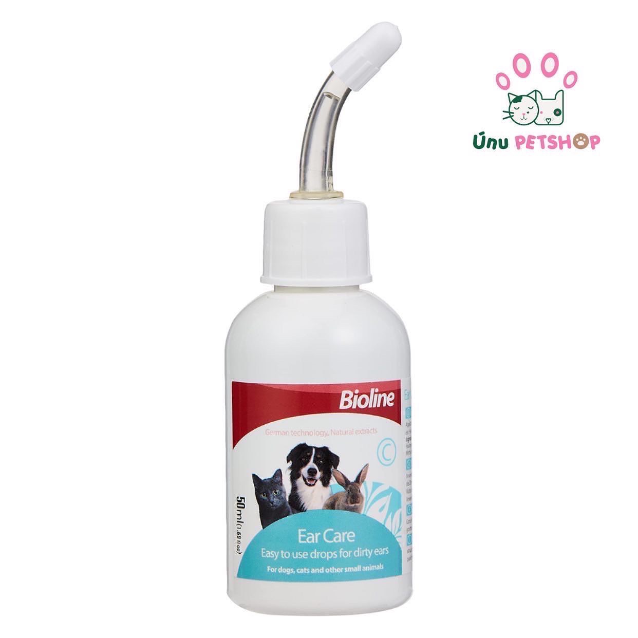 Chai nước rửa vệ sinh tai cho Chó Mèo Bioline 50ml , Dung dịch vệ sinh tai thú cưng – Tadida Pet