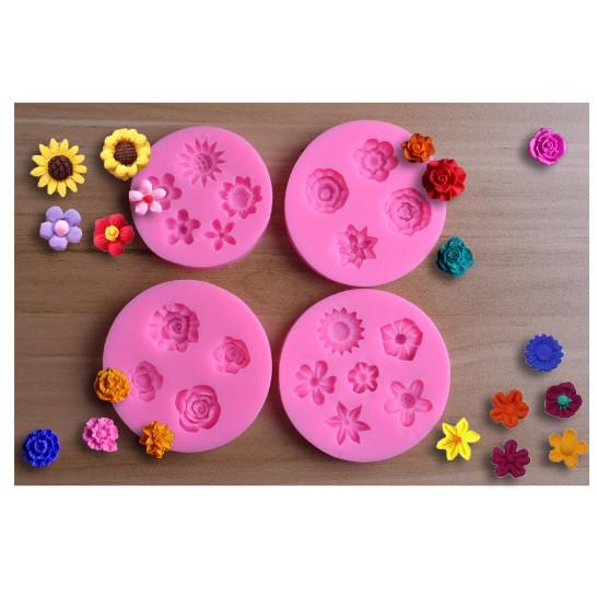 Khuôn silicon 4d 5 hoa cúc nhí xinh
