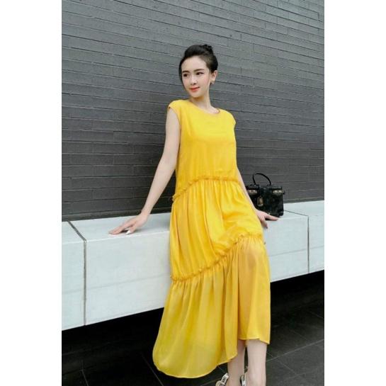 ĐẦM MAXI VOAN ÁNH TƠ EO THẮT DÂY