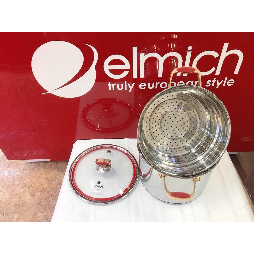 Nồi Hấp Inox 304 5 Lớp Đáy Từ ELMICH Redvelvet EL5585 24cm/ EL0979 28cm