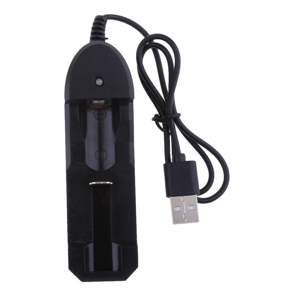 Premium Battery Charger For 18650 Lithium Rechargeable Batteries USB Cable