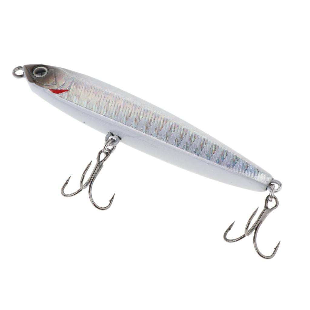Fishing Lure Bait 7.5cm-2.95"/10g Lead Fish Baits Nickel Jigging Silver
