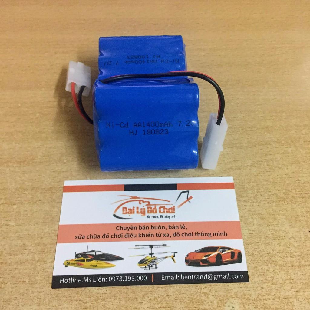 Pin sạc 7.2V 1400mAh xếp 2 tầng chân Ket2p