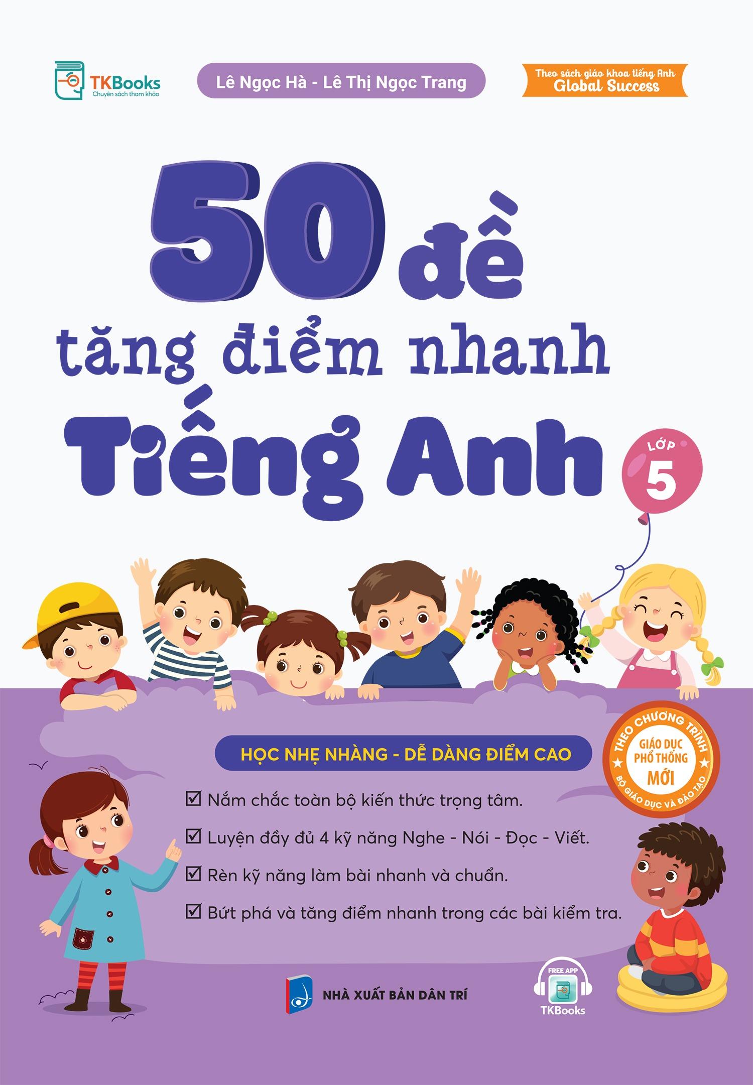 Sách - 50 Đề Tăng Điểm Nhanh Tiếng Anh - Lớp 5