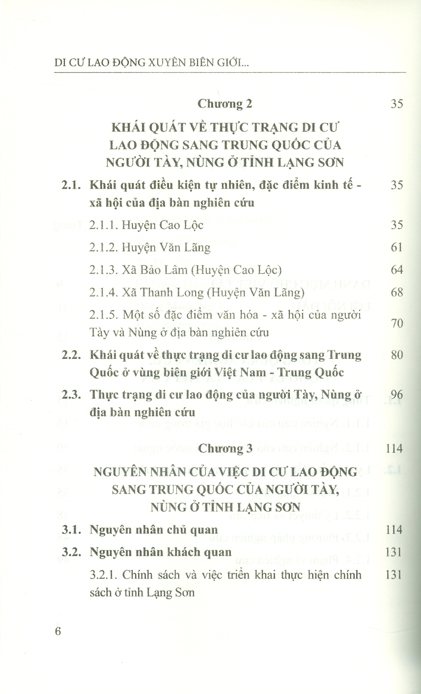 Di Cư Lao Động Xuyên Biên Giới Của Một Số Tộc Người Ở Vùng Biên Giới Việt Nam - Trung Quốc (Sách chuyên khảo) - Viện Hàn lâm Khoa học Xã hội Việt Nam - Vũ Đình Mười chủ biên