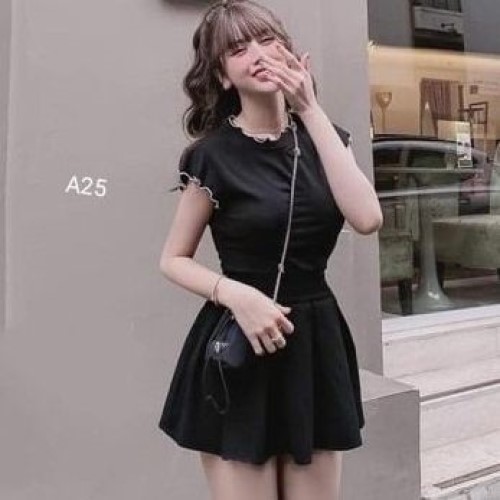 Áo croptop nữ kiểu cổ cao viền nổi chất vải thun gân len 4 chiều FreeSize