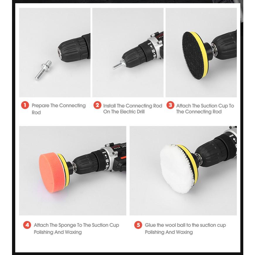 Set 12 Miếng Bọt Biển Đánh Bóng Xe Hơi