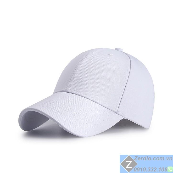 Mũ lưỡi trai trắng trơn CLASSIC P cao cấp cho cả nam và nữ