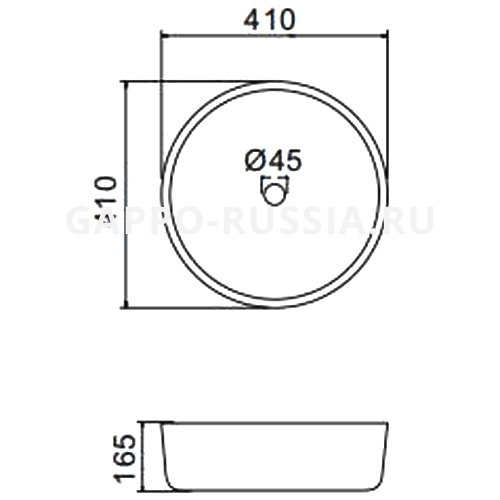 CHẬU LAVABO GAPPO GT106 - HÀNG NHẬP KHẨU NGA CHÍNH HÃNG