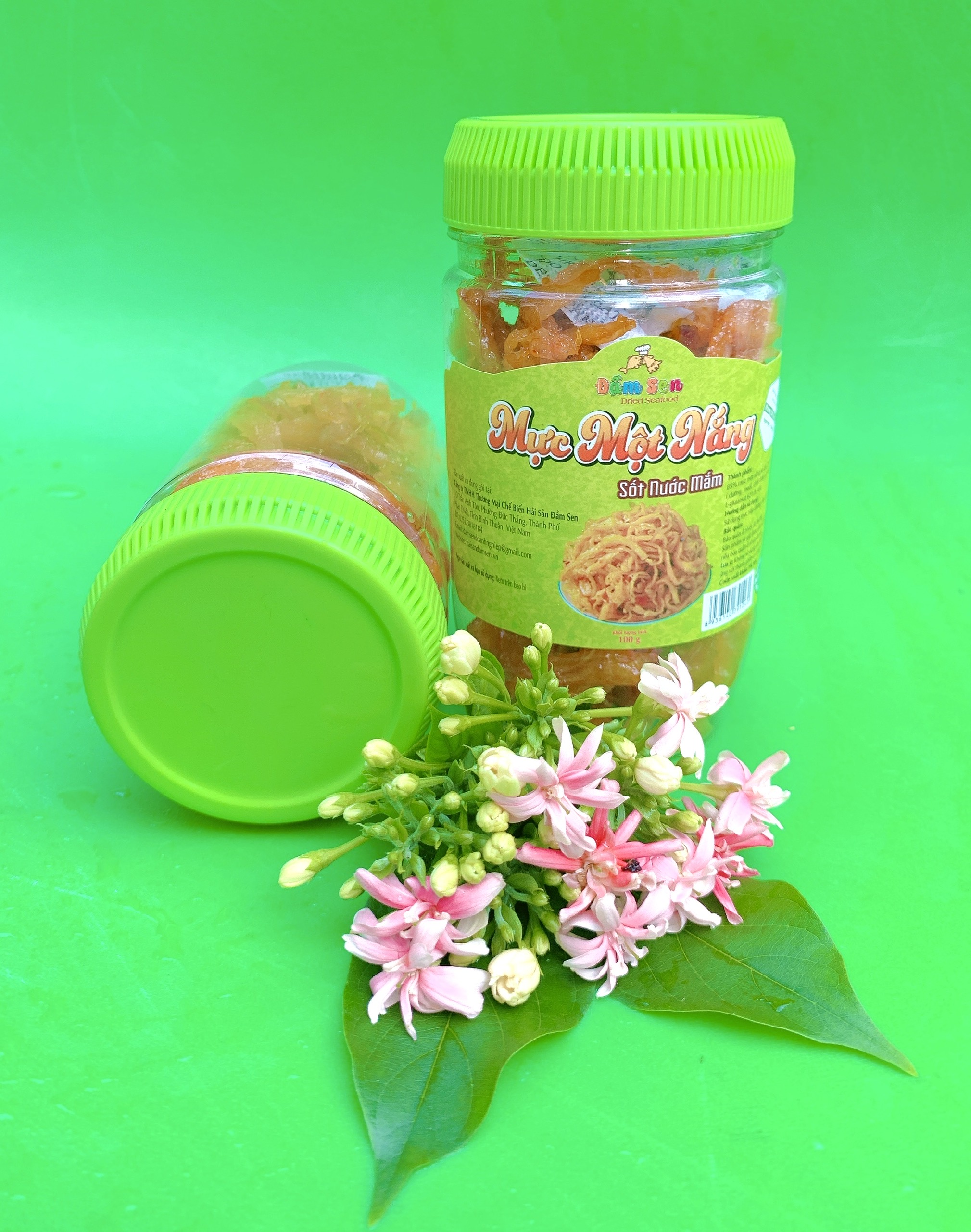 Đặc Sản Bình Thuận - Mực Một Nắng Sốt Nước Mắm Đầm Sen - 100G - Ocop 4 Sao