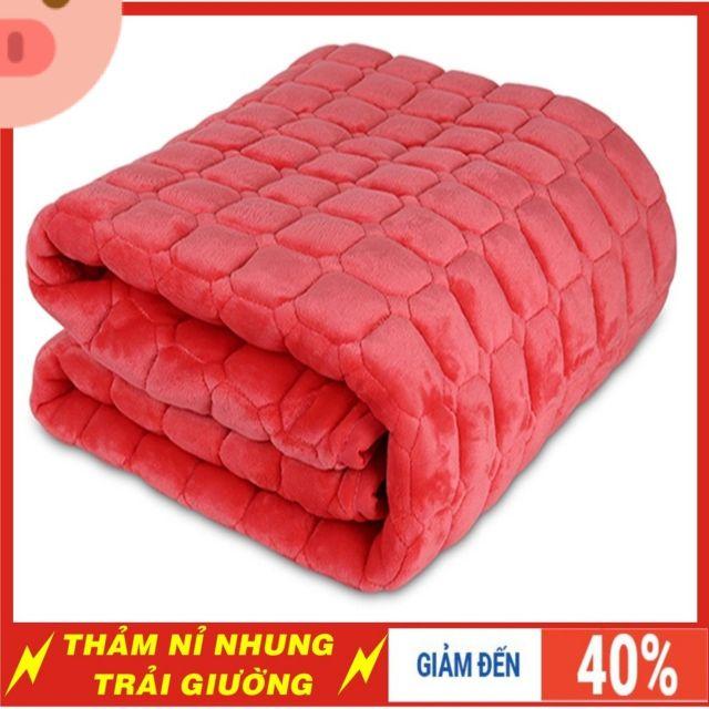 thảm nỉ nhung trải giường 1 mầu(ib chọn mầu)