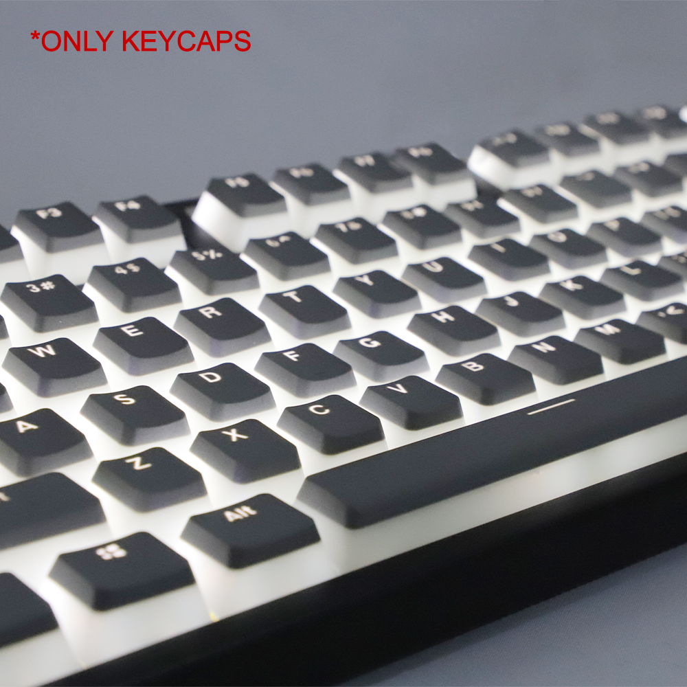 Bánh Keycap Cho Bàn Phím Cơ 108 Phím Xám Trong Suốt Đèn Nền Phù Hợp Với Cho Anne Pro 2 GK61 SK61 GK64 Trò Chơi Máy Tính