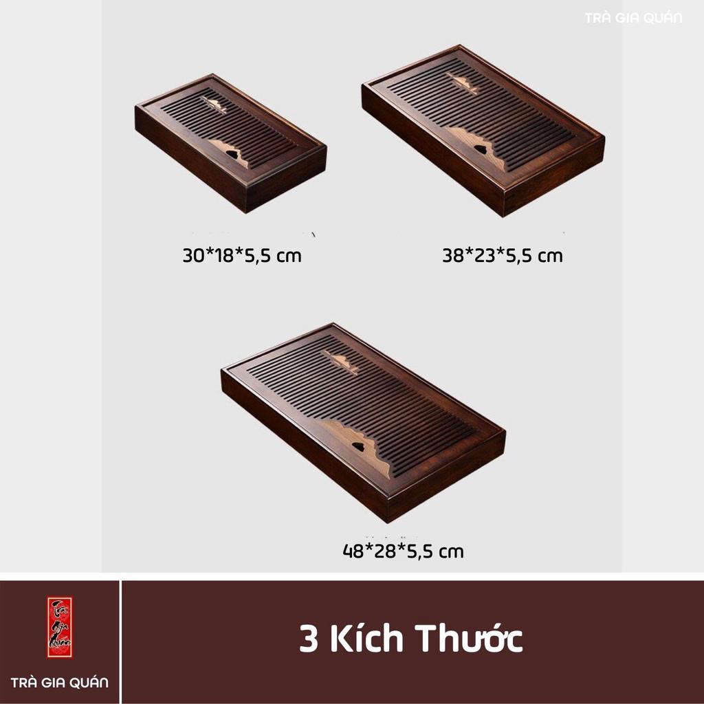 KT 61 Khay Trà Tre Cao Cấp Hình Chữ Nhật 3 Kích Thước