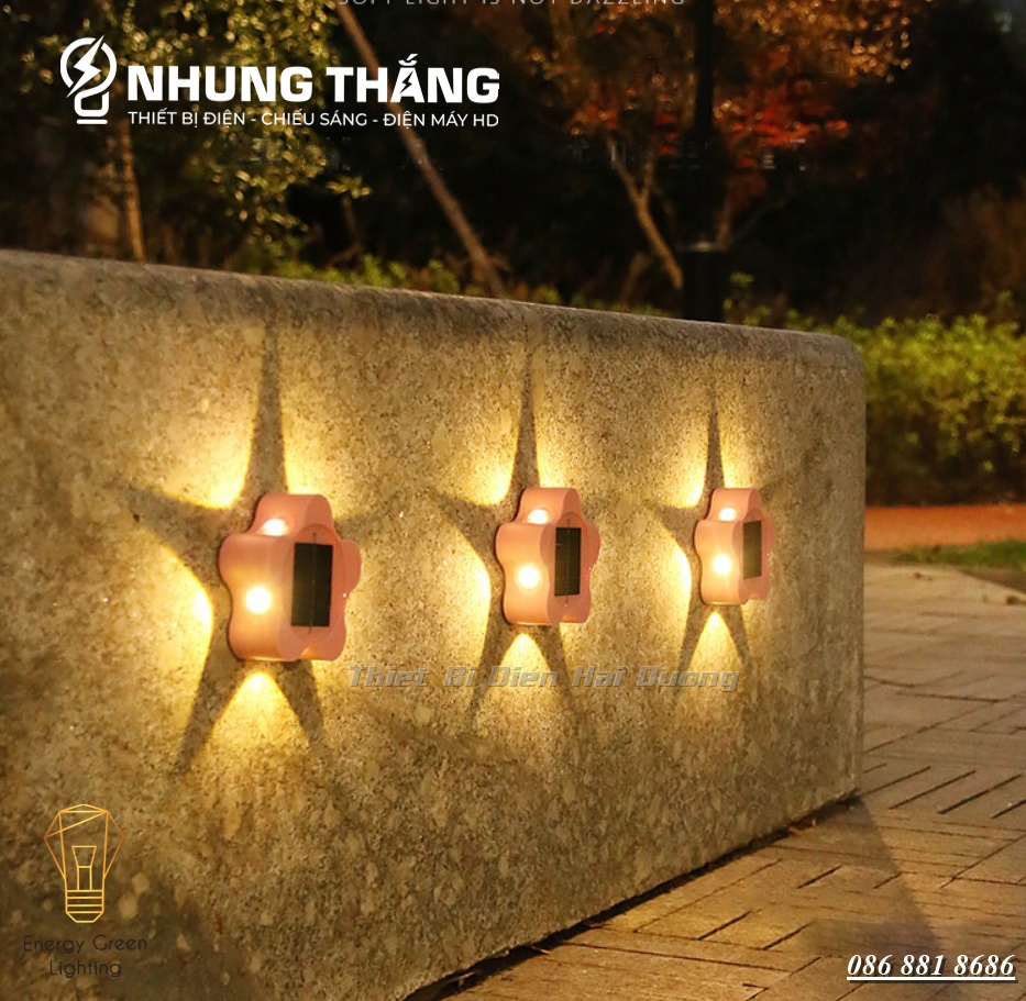 Đèn Gắn Tường Âm Sàn Ngôi Sao MT-1230 - Sử Dụng Năng Lượng Mặt Trời - Chống Nước IP65 - Có Video