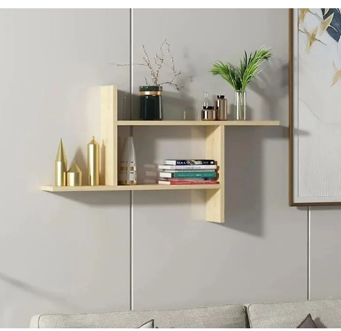 Kệ Gỗ Trang Trí Treo Tường 2 Tầng Tundo CTKT515 KT 100 x 55 x 20cm