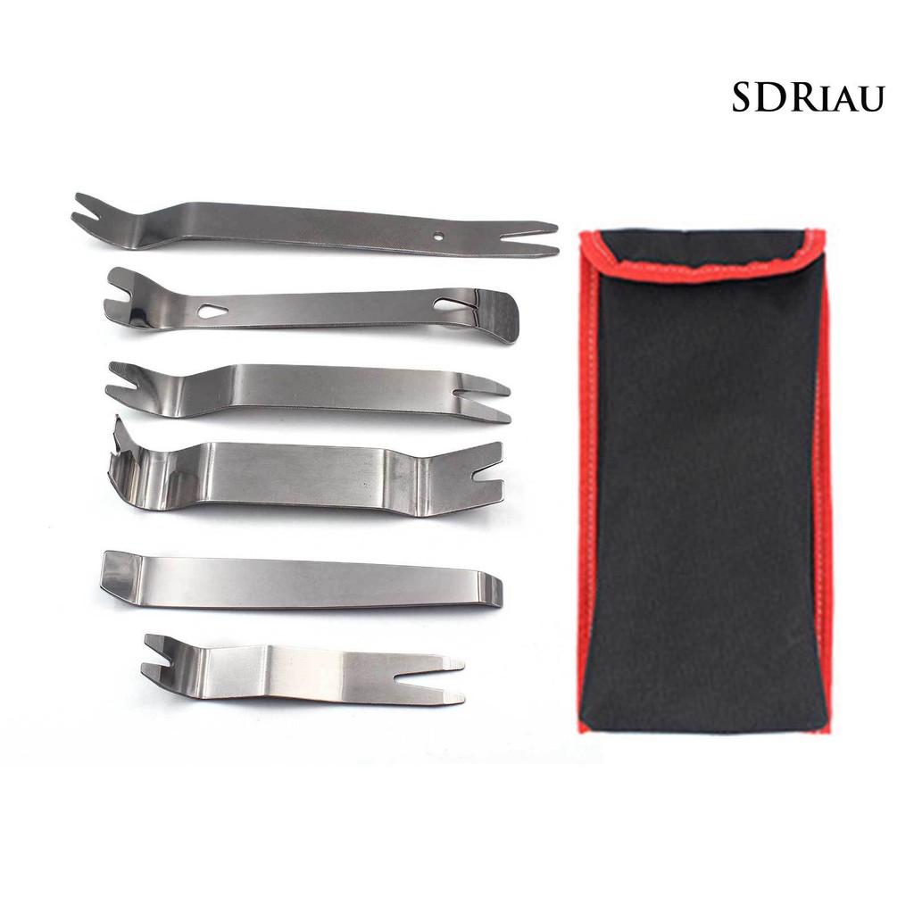Bộ 6 Dụng Cụ Mở Dàn Âm Thanh Bằng Thép Không Gỉ Cho Xe Hơi