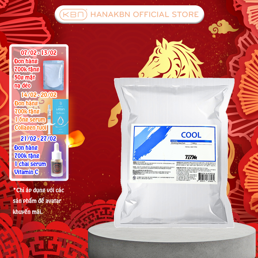 [KHUYẾN MÃI] Bột Mặt Nạ Dẻo Cool Bạc Hà Làm Dịu Kiềm Dầu TBM Hàn Quốc 1kg